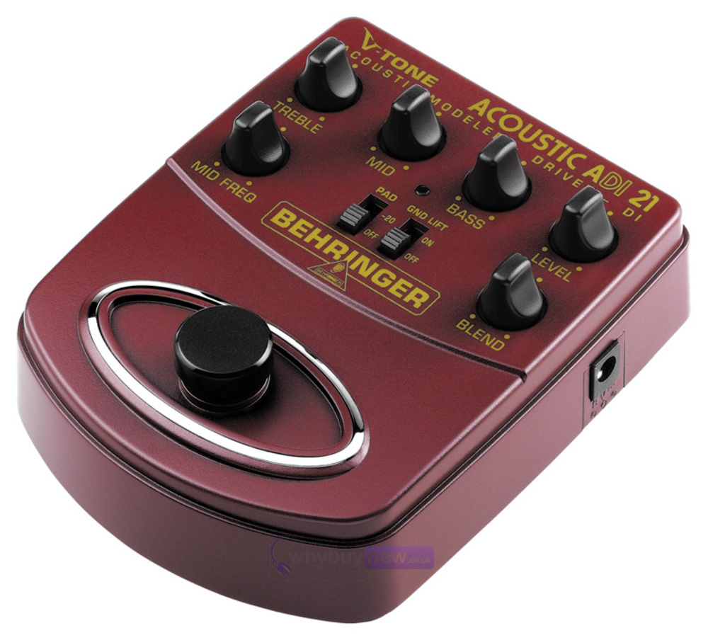 Behringer ADI21 Acoustic Guitar Preamp DI Effects Pedal WhyBuyNew