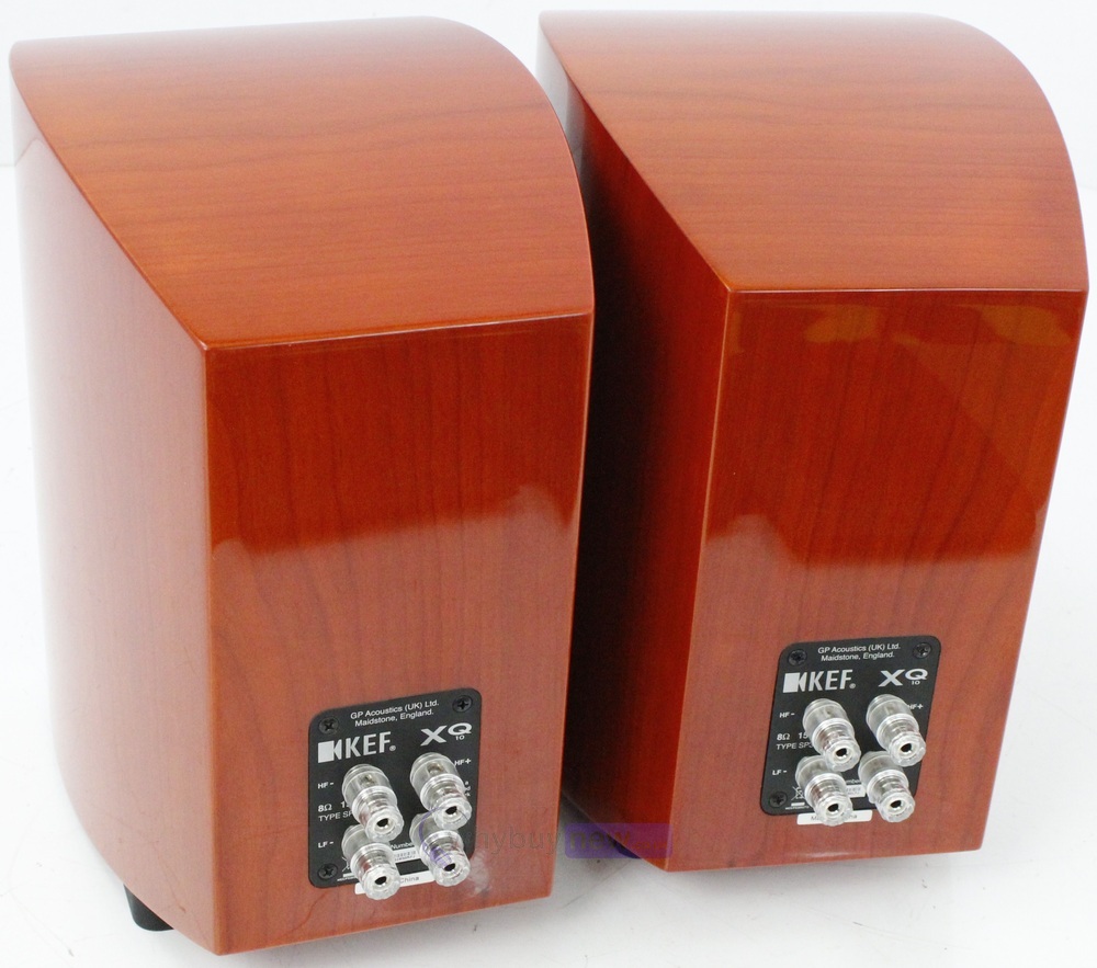 Kef Xq10 Bookshelf Speakers Warm Cherry Whybuynew