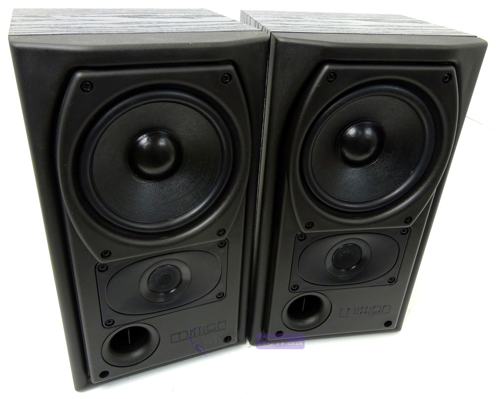 Mission 731 2 Way Bass Reflex Speakers Pair Black Ash Whybuynew