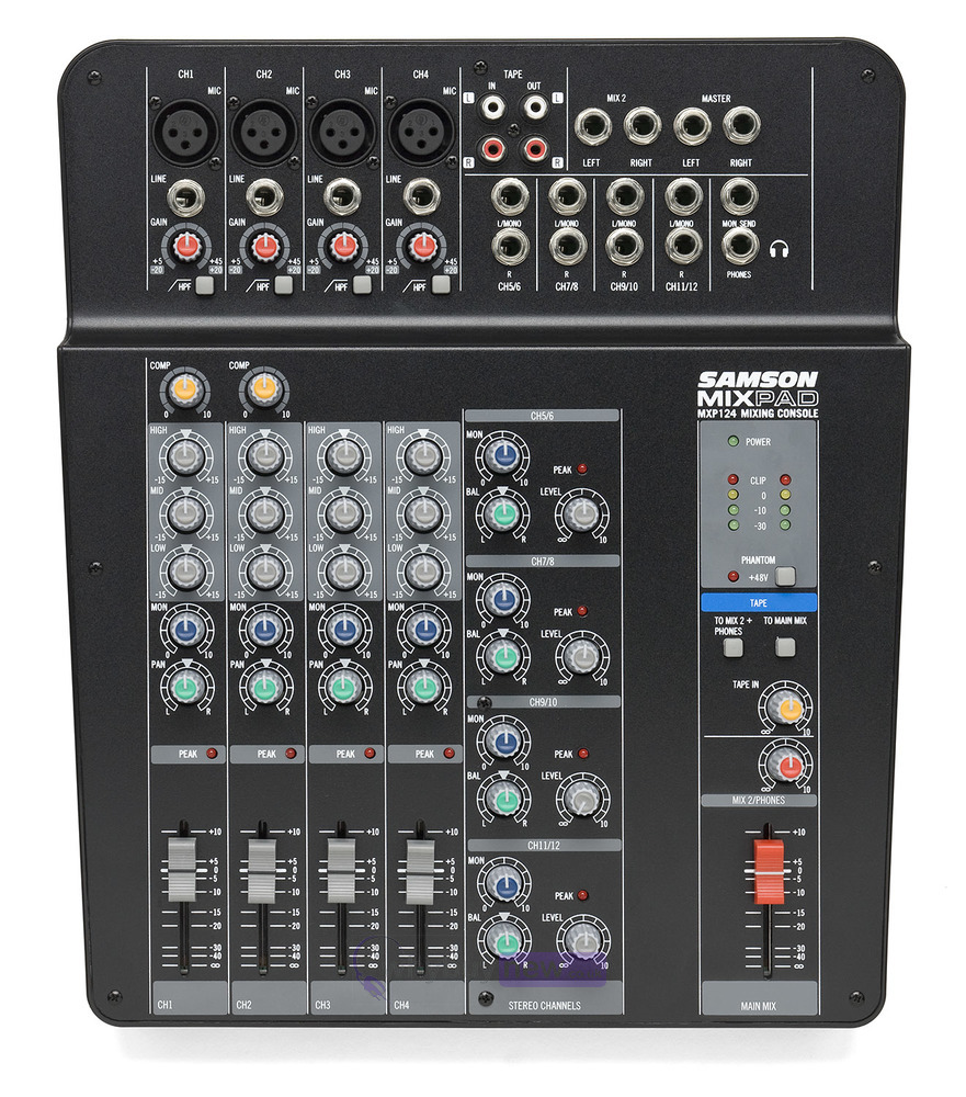 samson mixpad mxp124fx mixer