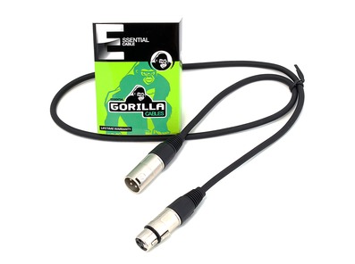 Gorilla Essential Cable 1m Male XLR To Female XLR Microphone Lead 