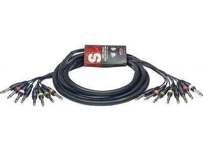 STAGG Cable 3m Mono Jack To Mono Jack 8 Way Loom 