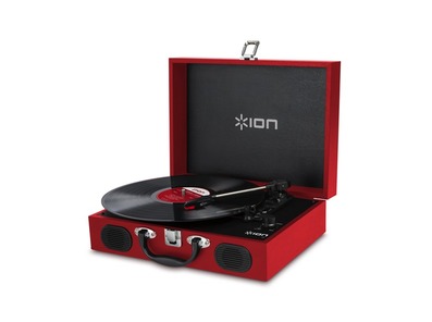 Ion Vinyl Transport Portable Turntable (Red)