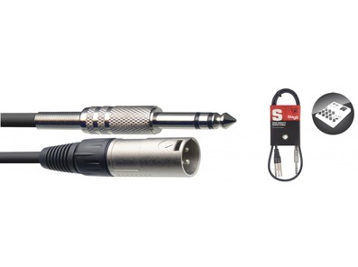 Stagg Stereo Jack to Male XLR Cable Lead