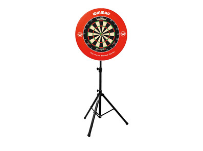 Winmau Blade 6 Dartboard + Red Surround + Arrow Pro Stand
