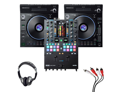 Denon LC6000 (Pair) + RANE Seventy-Two MKII with Headphones + Cable