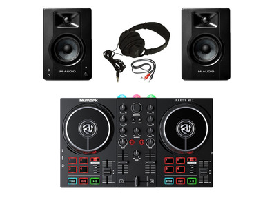 Numark Party Mix II + M-Audio BX3 (Pair) with headphones + Cable