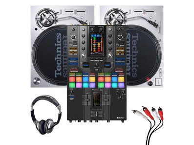 Technics SL1200MK7 (Pair) + DJM-S11 SE Mixer with Headphones + Cable