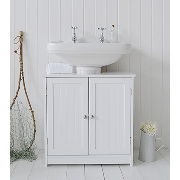 Bathroom Sink Cabinet Under Basin Unit Cupboard Storage Furniture White