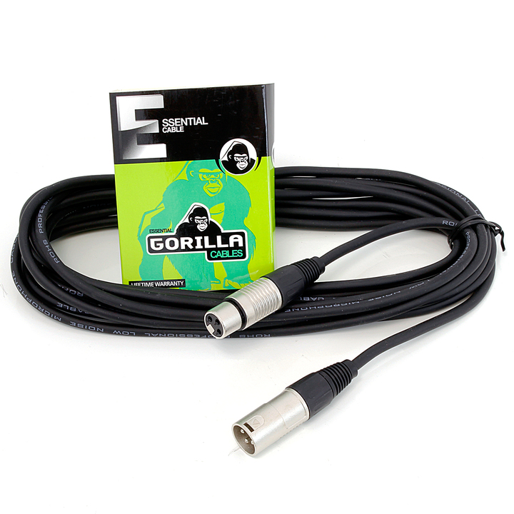 Gorilla Essential 6m Male XLR To Female XLR Signal Cable