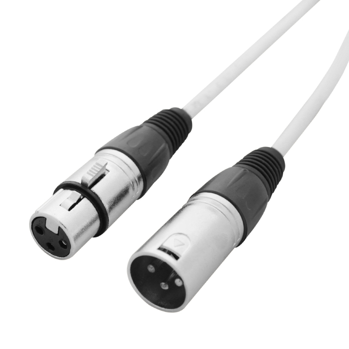 LEDJ 5m 3-Pin DMX Cable Lead (White Sheath)