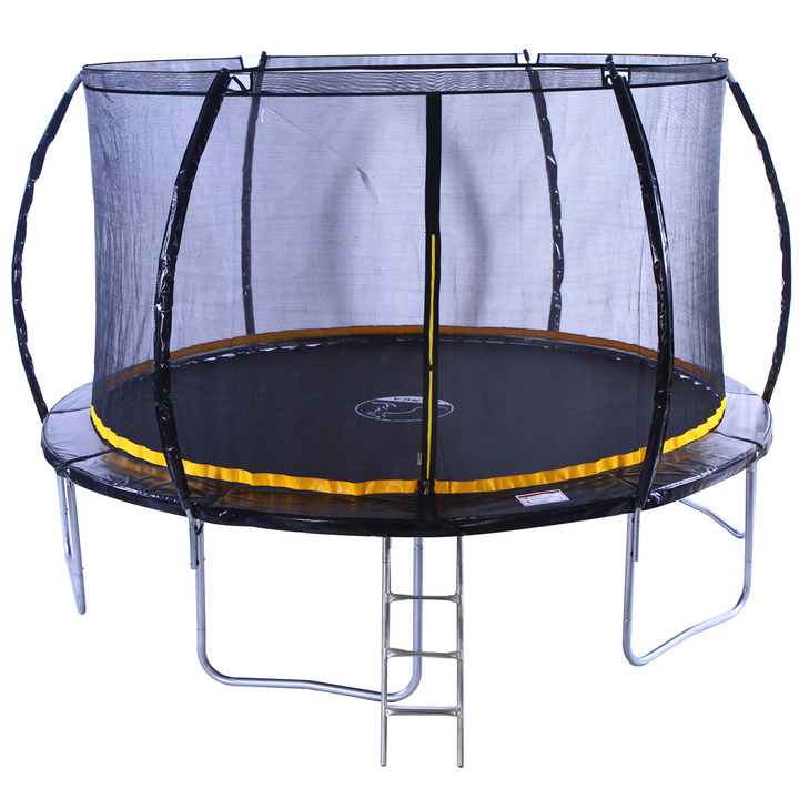 Kanga 12ft Trampoline With Safety Net Enclosure, Ladder and Anchor Kit