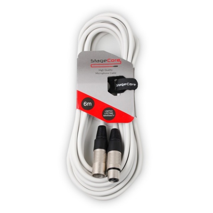 StageCore Female XLR - Male XLR White Cable