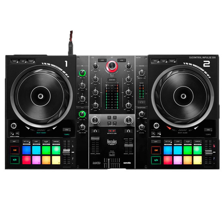 Hercules DJ Inpulse 500 + Monitor 32 with Headphones