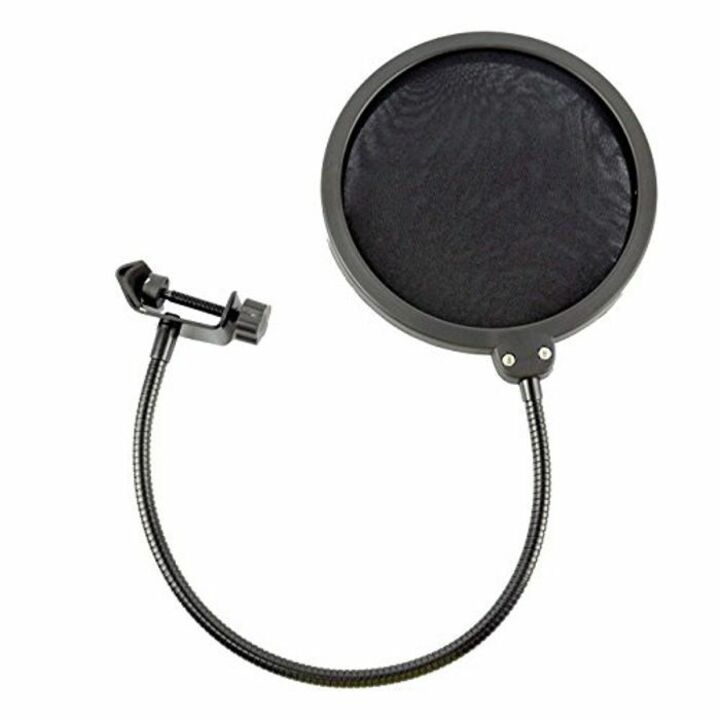 SoundLAB Pop Shield with Adjustable Clip Black