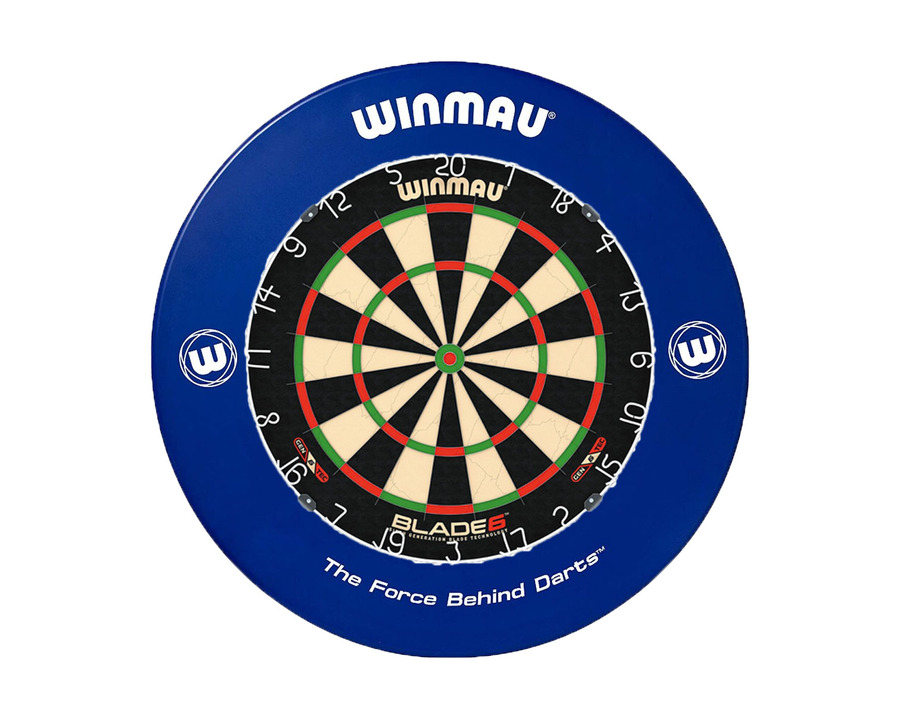Winmau Blade 6 Dartboard + Blue Surround