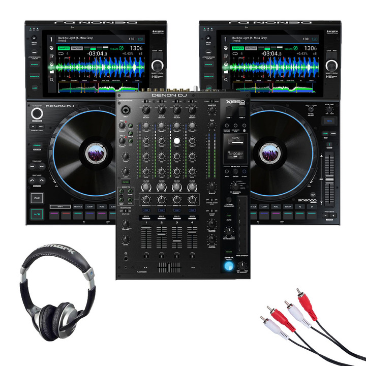 Denon DJ SC6000 Prime Media Player (Pair) + X1850 Prime Mixer
