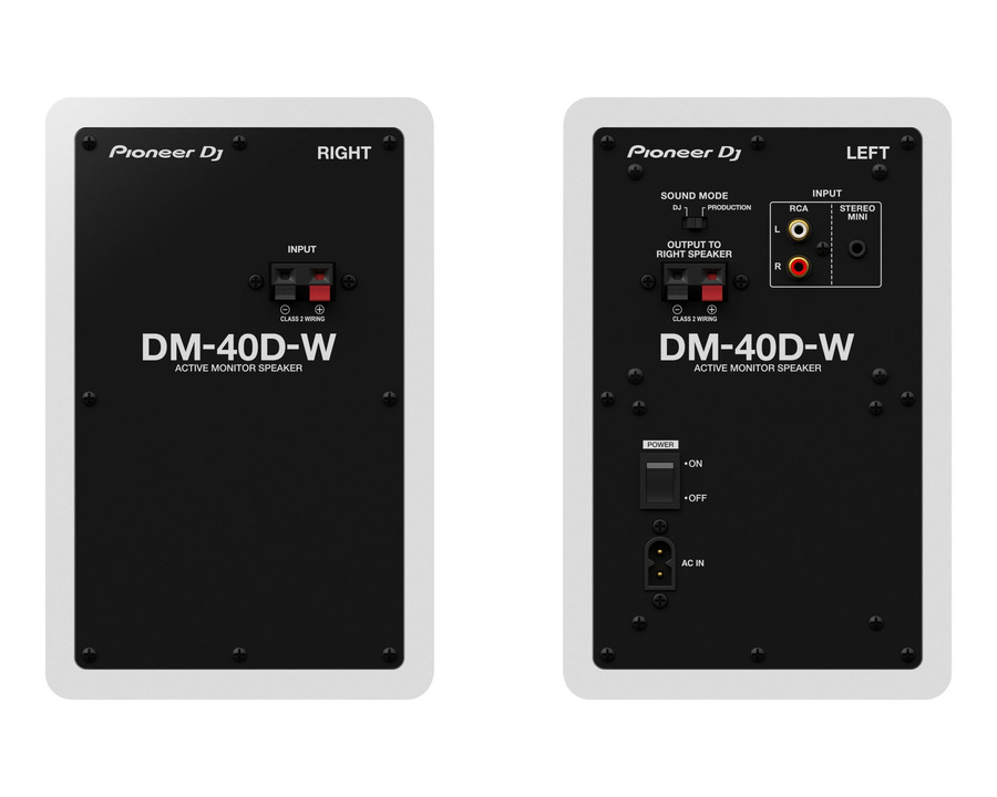 Pioneer DM-40D White Monitors