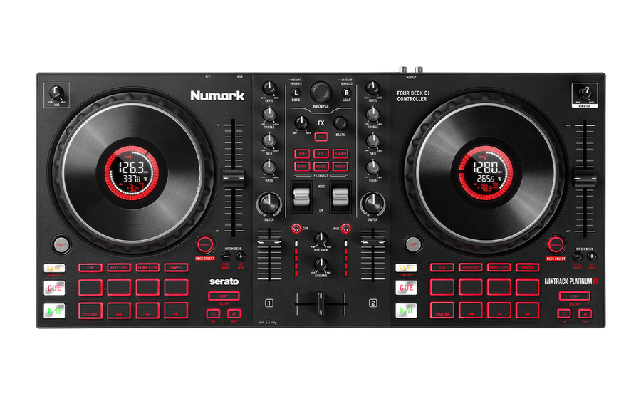 Numark Mixtrack Platinum FX + M-Audio BX4 (Pair) with Headphones + Cable