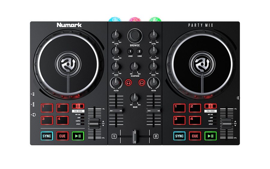 Numark Party Mix II + N-Wave 360 (Pair) with Headphones + Cable