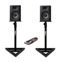 2x M-Audio BX5 D3 with Stands & Cable