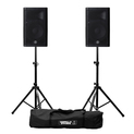 Yamaha DXR8 MkII (Pair) with Stands and Cables