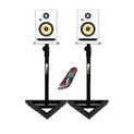 KRK RP7 G4 White Noise w/ Studio Stands + Cable