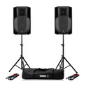 RCF Art 735-A MK4 PA Speaker (Pair) with Stands & Cables