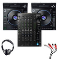 Denon LC6000 (Pair) + X1850 Mixer with Headphones + Cable