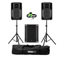 RCF Art 715-A MK4 (Pair) + 708AS II Sub with Stands, Carry Bag & Cables
