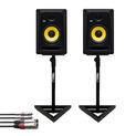 KRK RP8 Classic (Pair) with GSM-100 Stands + Cable