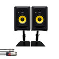 KRK RP8 Classic (Pair) with GSM-50 Stands + Cable