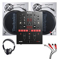 Technics SL1200MK7 (Pair) + Scratch Mixer with Headphones + Cable